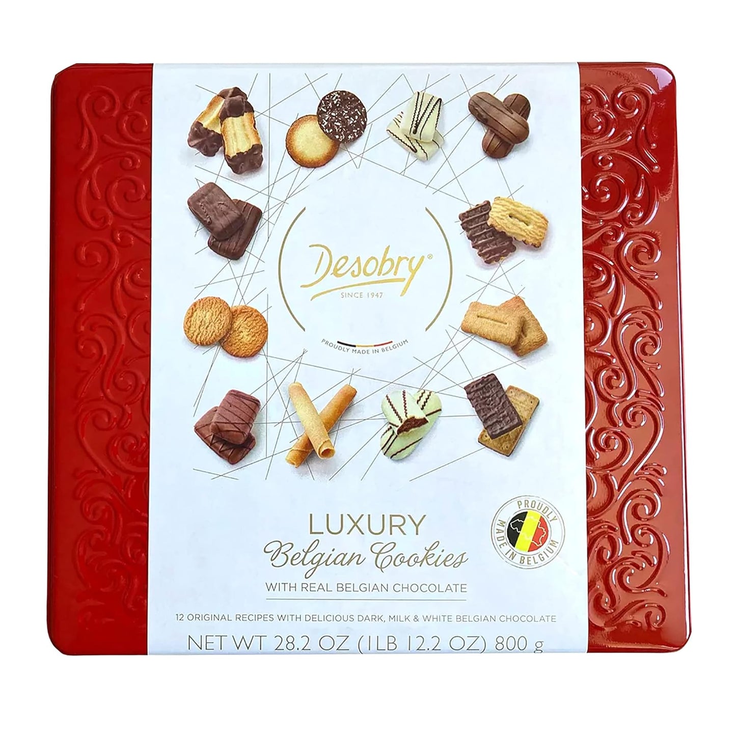 Desobry Belgian Chocolate Cookie Assortment, 28.2 oz.