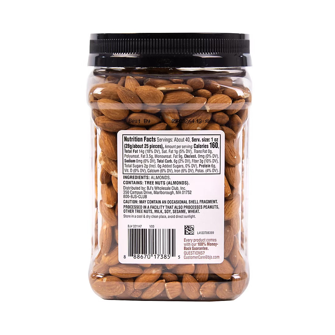 Wellsley Farms Whole Almonds, Snacks, 40 oz.