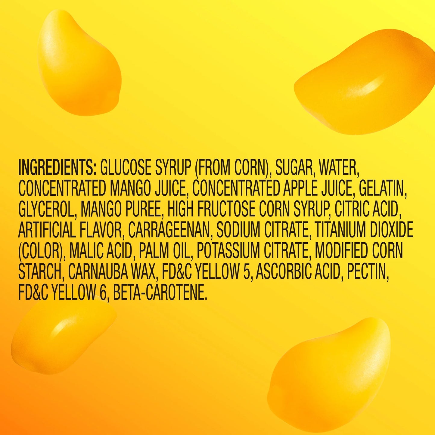 AMOS Peelerz Mango Gummies Peelable Gummy Candy with Real Mango Juice, 3 oz