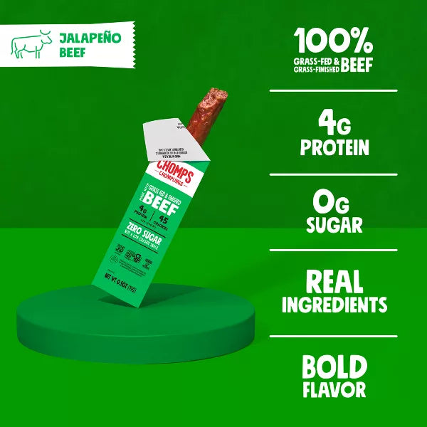 Chomps Chomplings Jalapeno Beef Mini Sticks, 3oz/6ct.