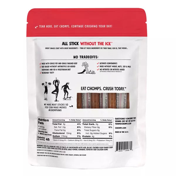 Chomps Chomplings Original Beef Mini Sticks, 3oz/6ct.