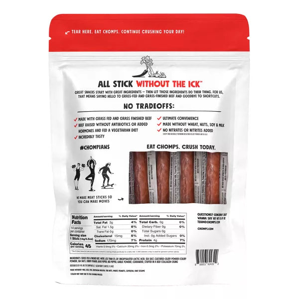 Chomps Chomplings Original Beef Mini Sticks, 7oz/14ct.