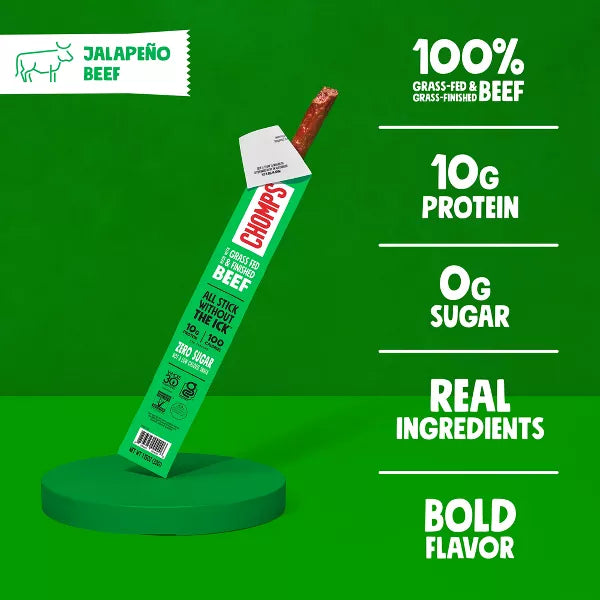 Chomps Jalapeno Beef Sticks - 9.2oz/8ct