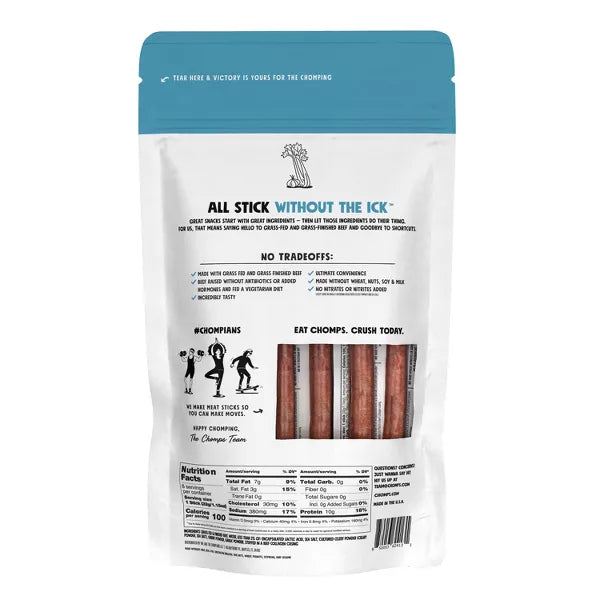 Chomps Sea Salt Beef Sticks, 9.2oz/8ct.