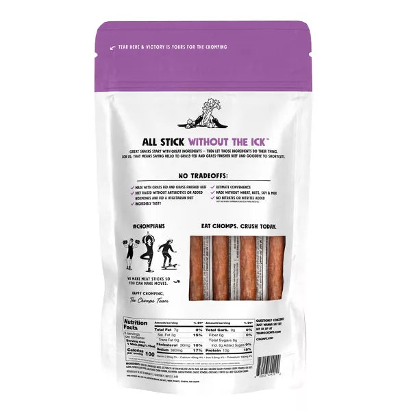 Chomps Snack Sticks Taco Beef Sticks, 9.2oz/8ct.