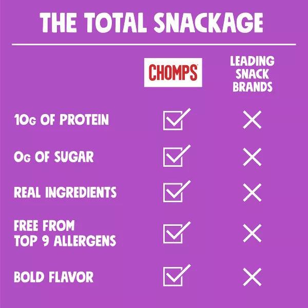 Chomps Snack Sticks Taco Beef Sticks, 9.2oz/8ct.