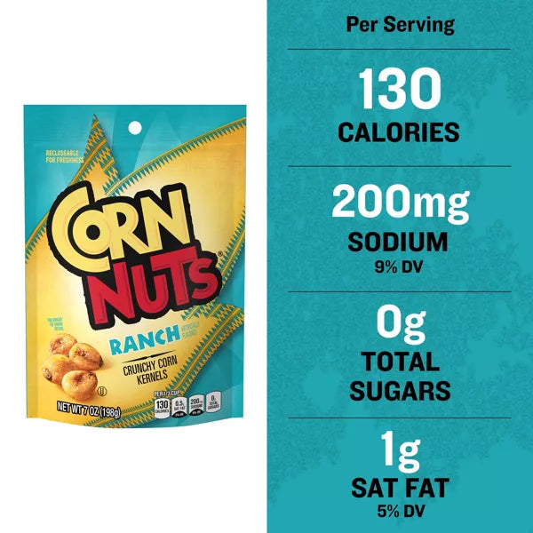 Corn Nuts Planters Ranch Crunchy Corn Snacks, 7oz.