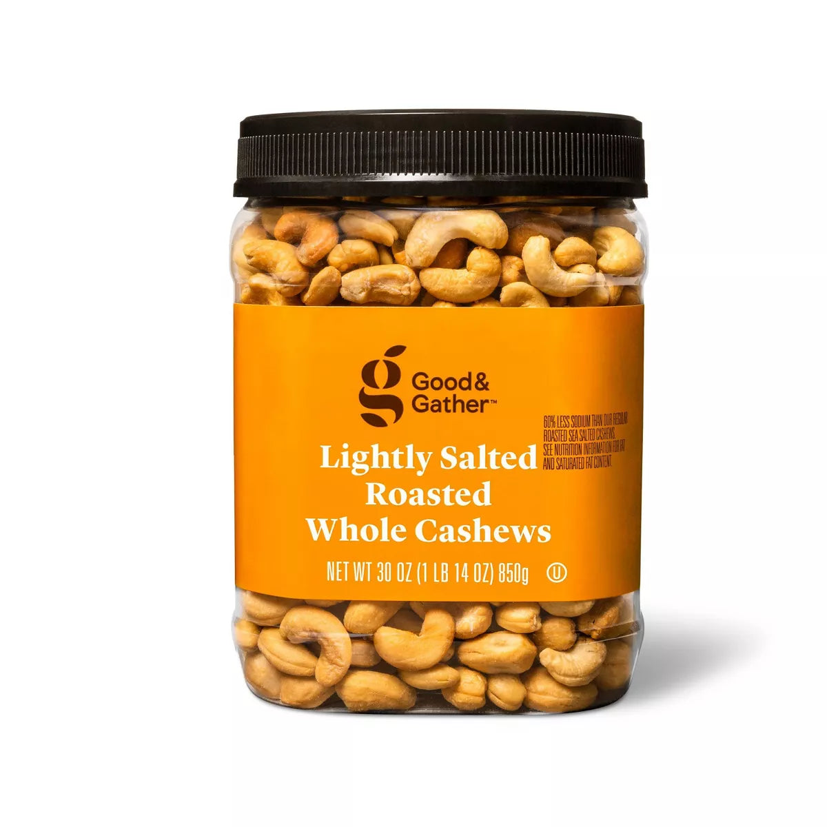 Good & Gather Lightly Salted Roasted Whole Cashews, 30oz.