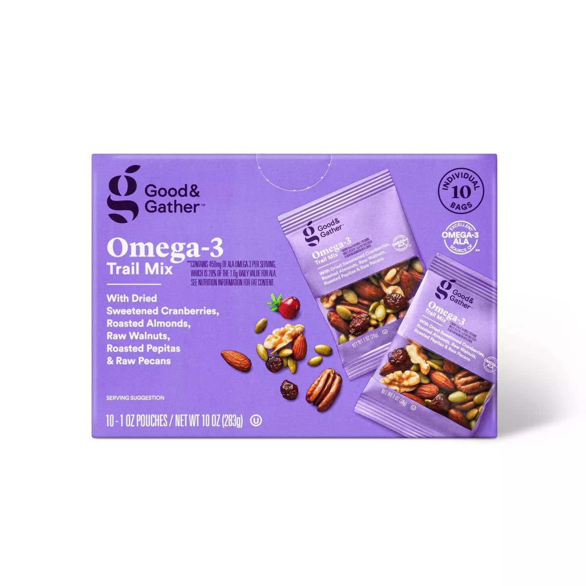 Good & Gather Omega-3 Trail Mix, Multipack 10oz/10ct.
