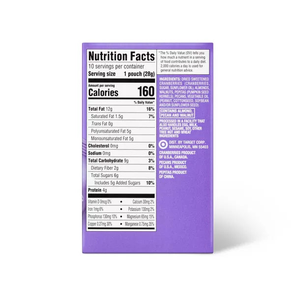 Good & Gather Omega-3 Trail Mix, Multipack 10oz/10ct.
