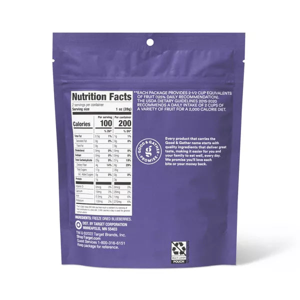 Good & Gather Freeze Dried Blueberries, 2oz.