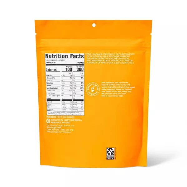 Good & Gather Freeze Dried Mango Slices, 3oz.