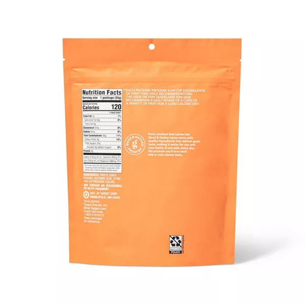Good & Gather Freeze Dried Peach Slices, 1.25oz.