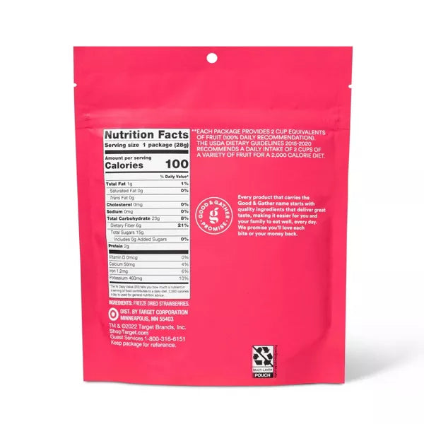 Good & Gather Freeze Dried Strawberry Slices, 1oz.