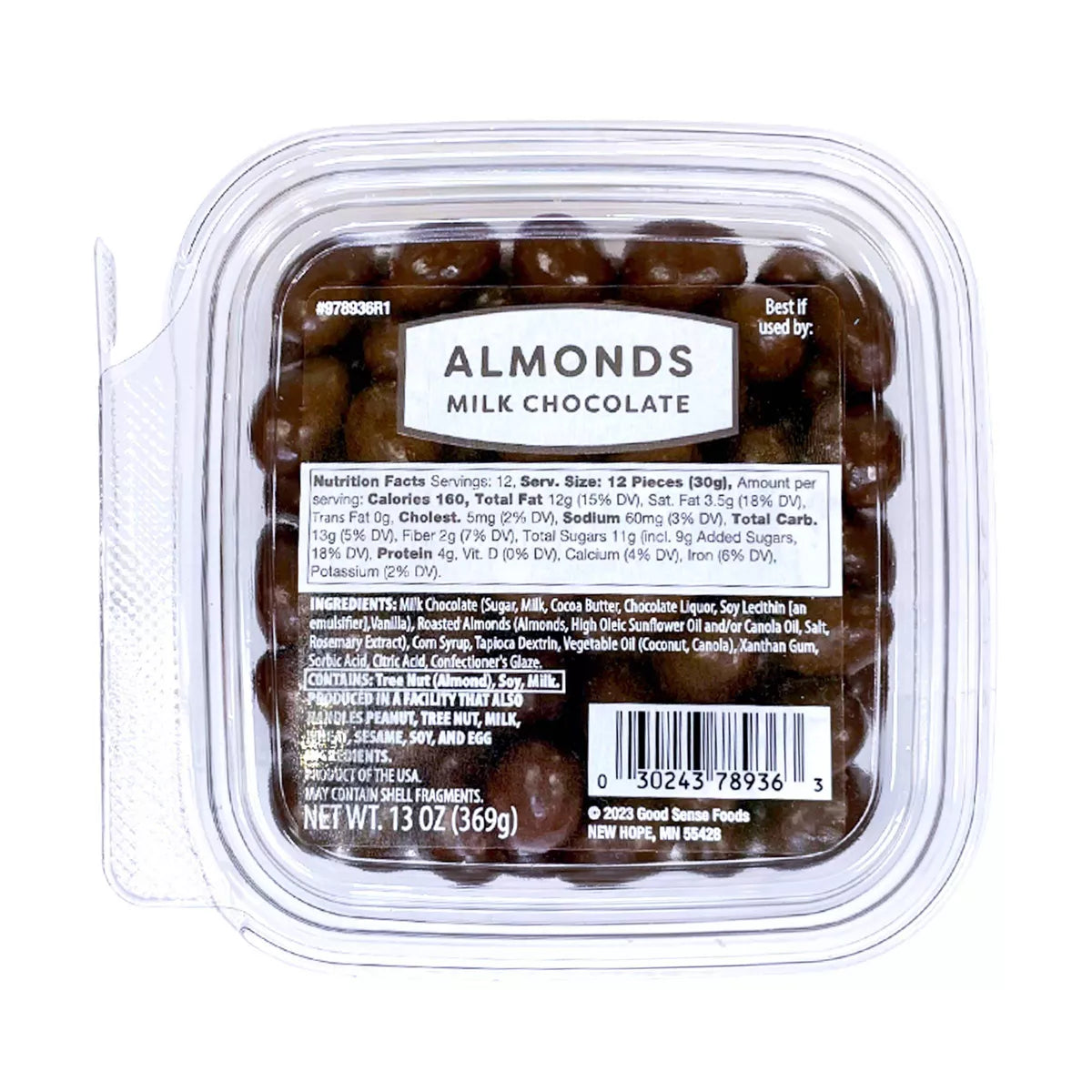 Good Sense Foods Almonds Milk Chocolate, 13oz.