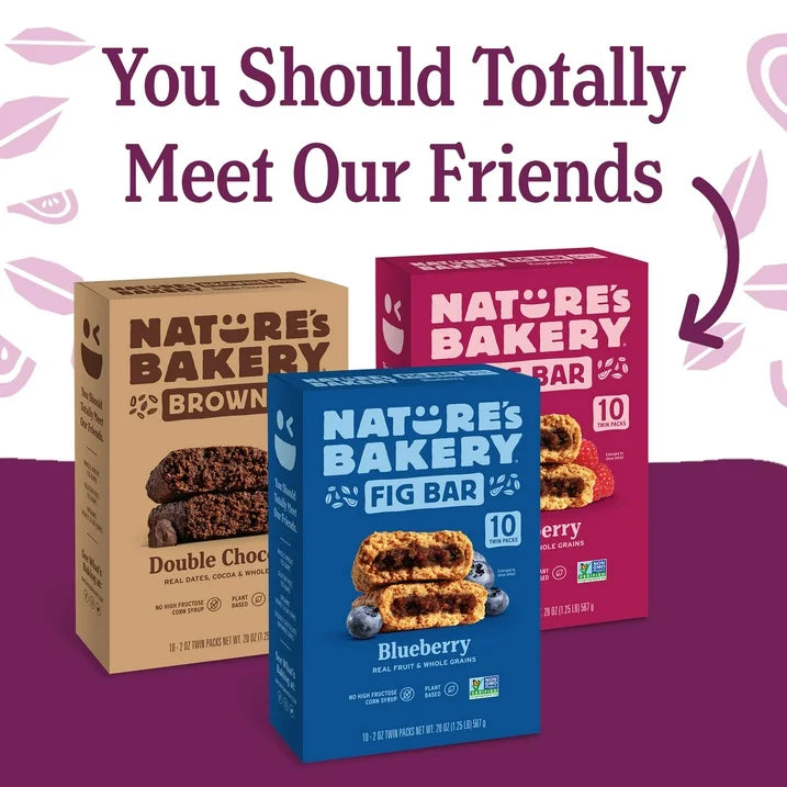 Nature's Bakery Original Fig Bars, 10 Twin packs, Soft Baked Snack Bars, 2 oz