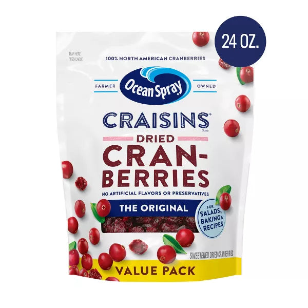 Ocean Spray Dried Cranberries Value Pack, 24oz.