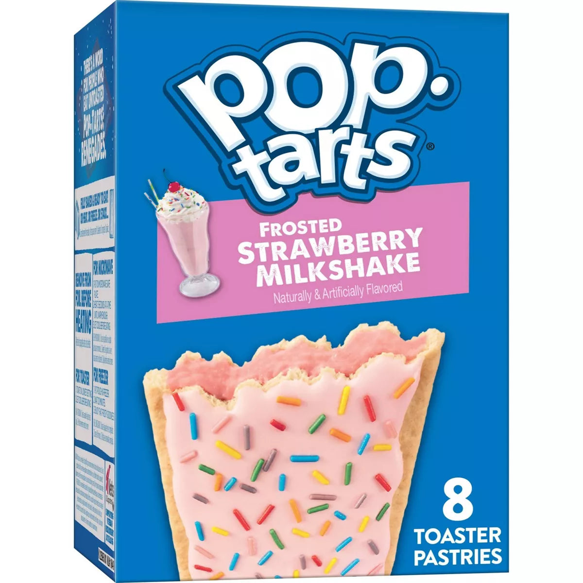Pop-Tarts Frosted Strawberry Milkshake Pastries, 8ct/13.5oz.