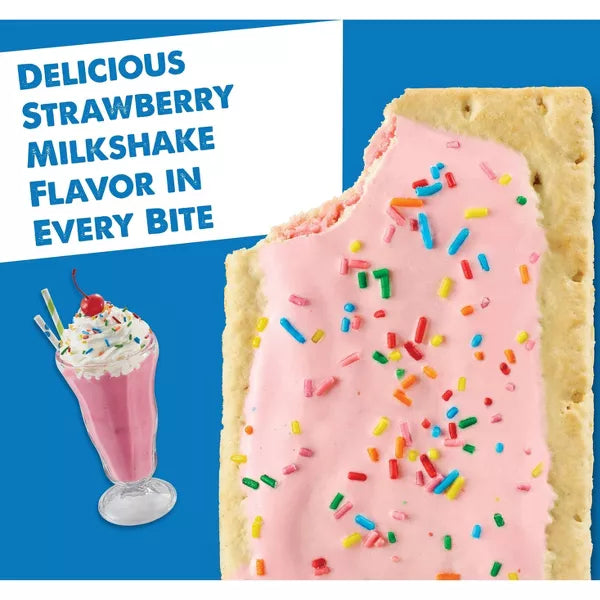 Pop-Tarts Frosted Strawberry Milkshake Pastries, 8ct/13.5oz.