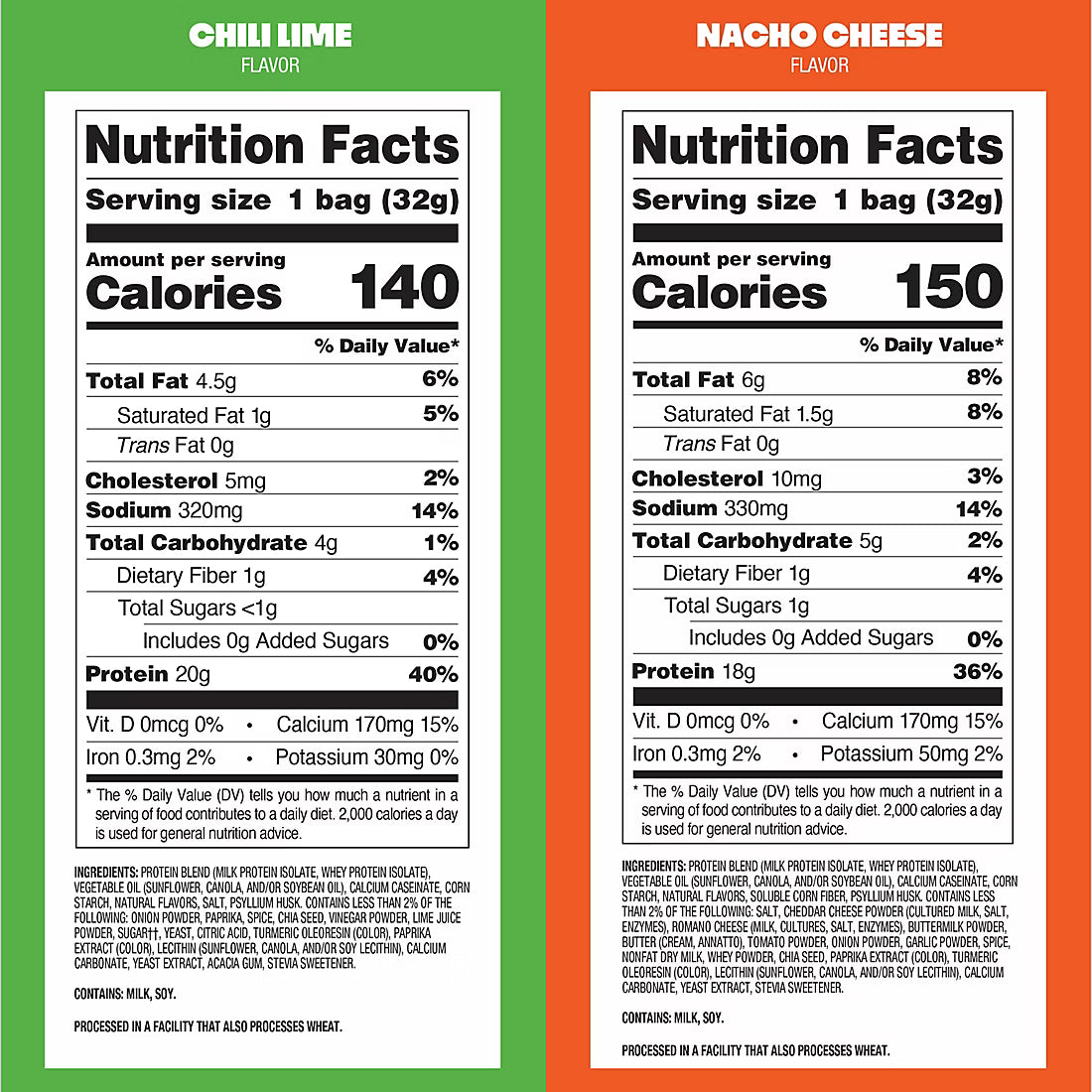 Quest Tortilla Style Protein Chips, Nacho Cheese & Chili Lime, Snacks, 14 ct.