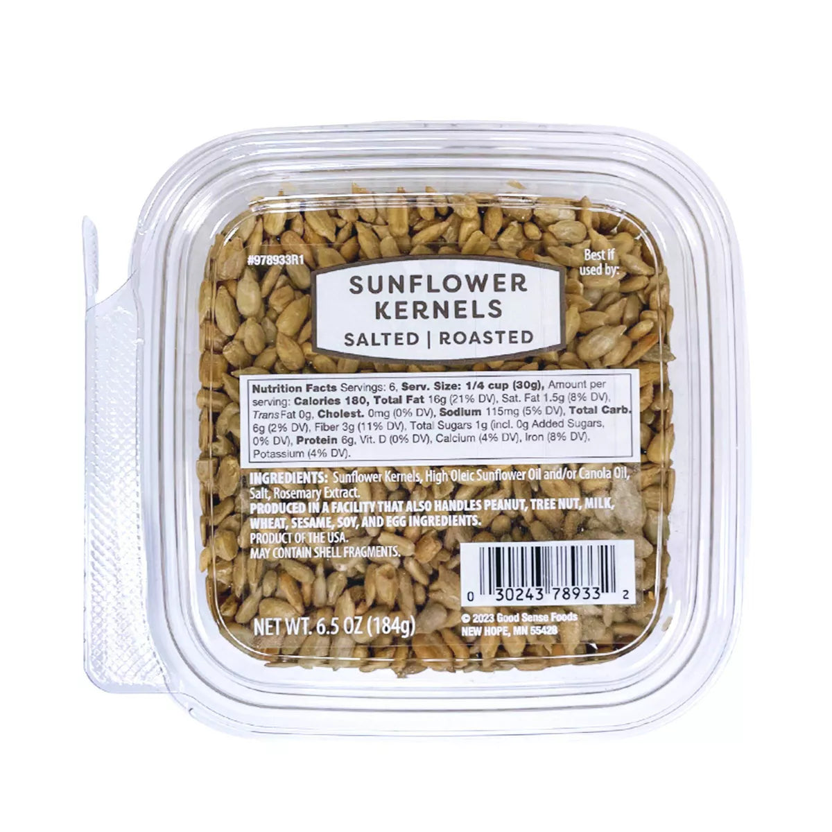 Roasted Salted Sunflower Kernels, 6.5oz.
