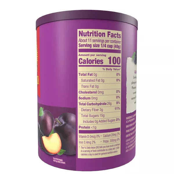 Sun-Maid California Sun-Dried Fruit Whole Pitted Prunes Canister, 16oz.
