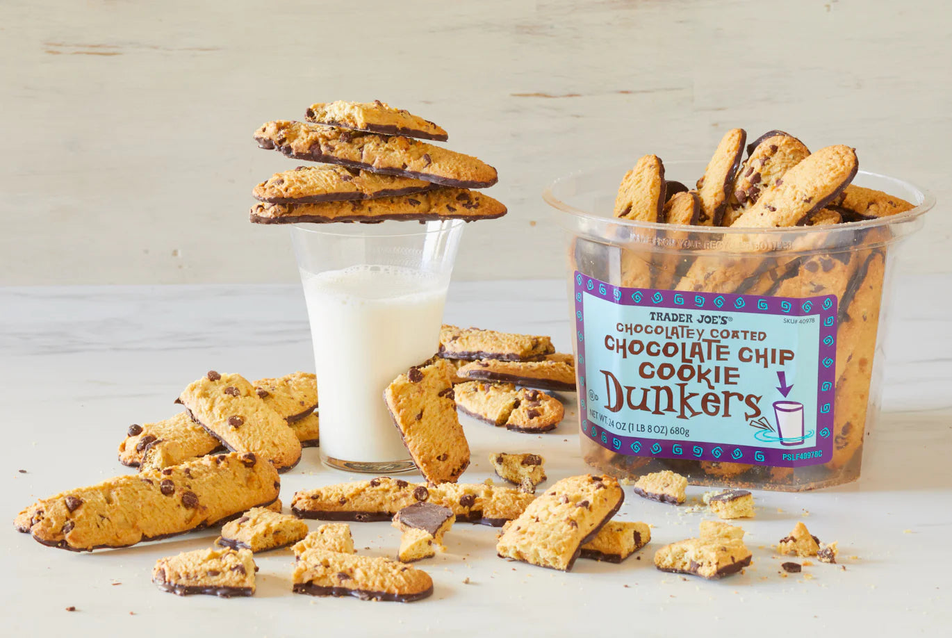 Trader Joe's Chocolatey Coated Chocolate Chip Cookie Dunkers, 24 oz.
