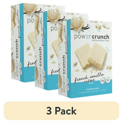 Power Crunch Original Protein Energy Bars, French Vanilla Cream, 5 Count, 1.4 oz