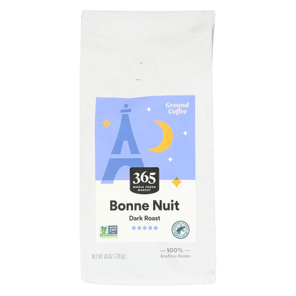 365 by Whole Foods Market Bonne Nuit Dark Roast Ground Coffee, 10 oz.