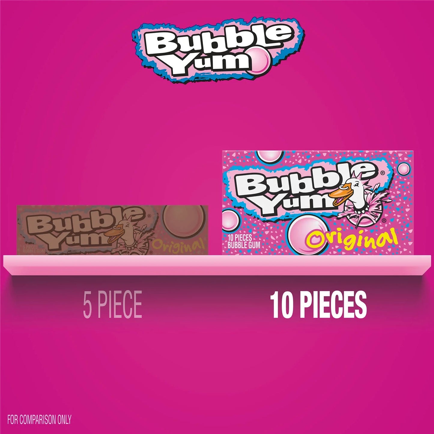 Bubble Yum Original Flavored Chewy Bubble Gum, Pack 2.82 oz