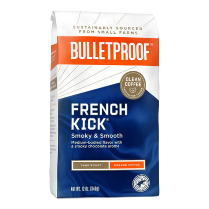 Bulletproof French Kick Ground Coffee, Smoky and Smooth, 12 oz