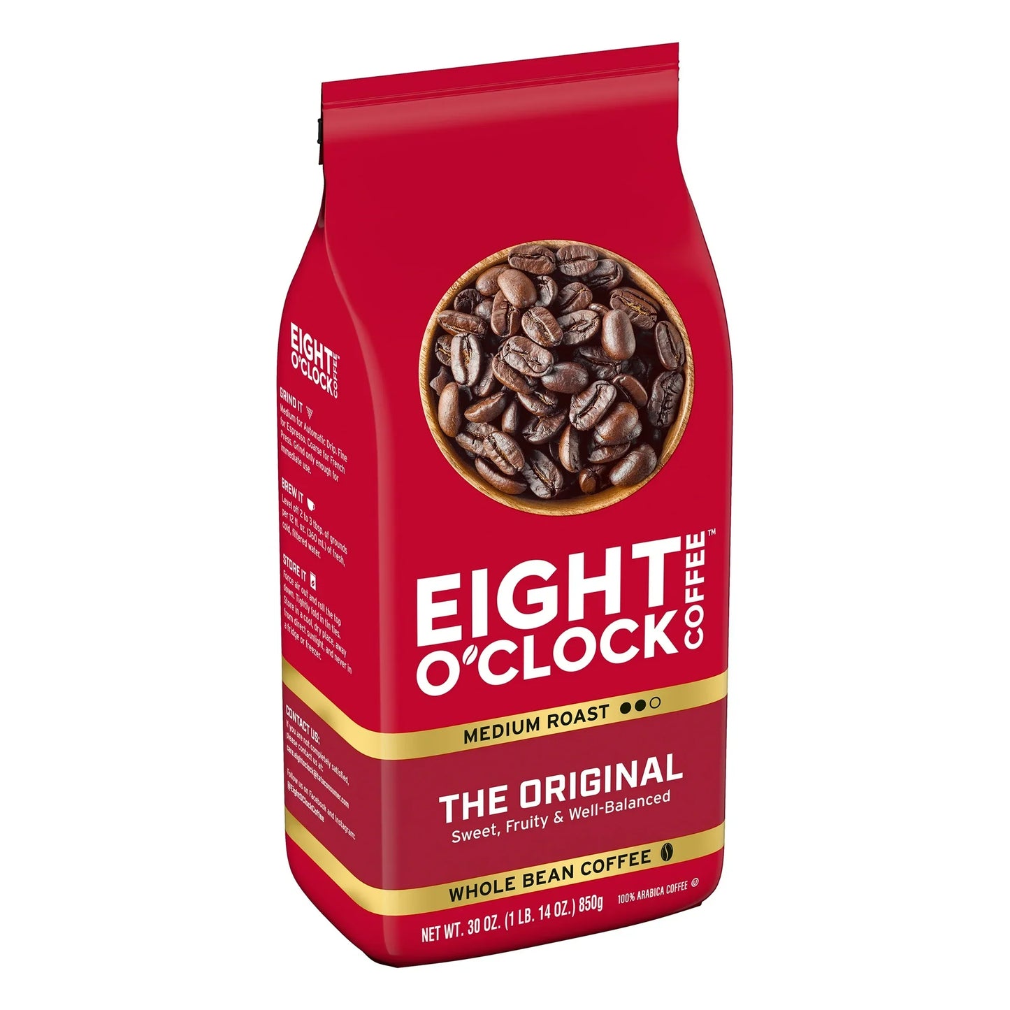 Eight O'Clock The Original, 100% Arabica Whole Bean Coffee, 30 oz.