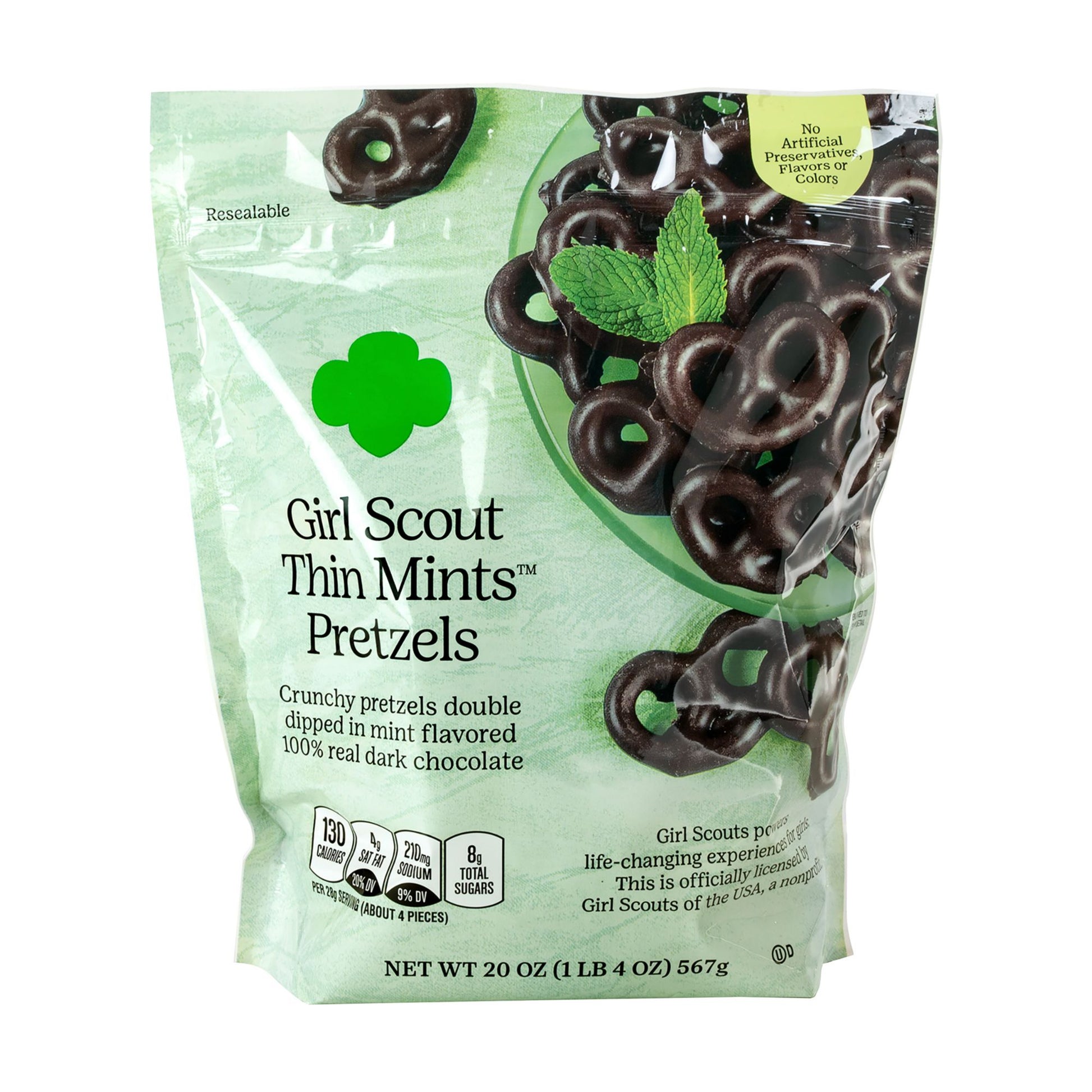 Girl Scout Thin Mints Pretzels, Snacks, 20 oz.