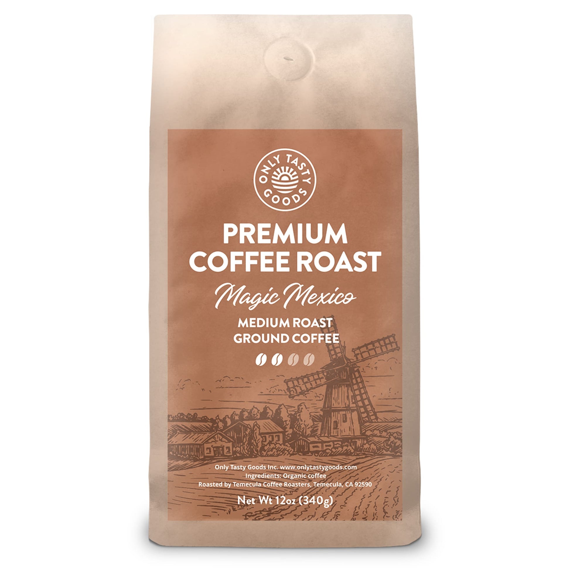 Magic Mexico Medium Roast Ground Coffee, Low Acid, Non-GMO 12 oz.