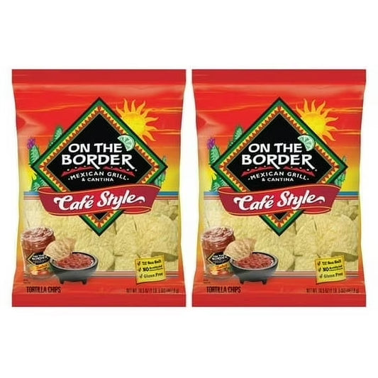 On The Border Cafe Style Tortilla Chips, Gluten-Free, 16.5 oz, 2 Pack