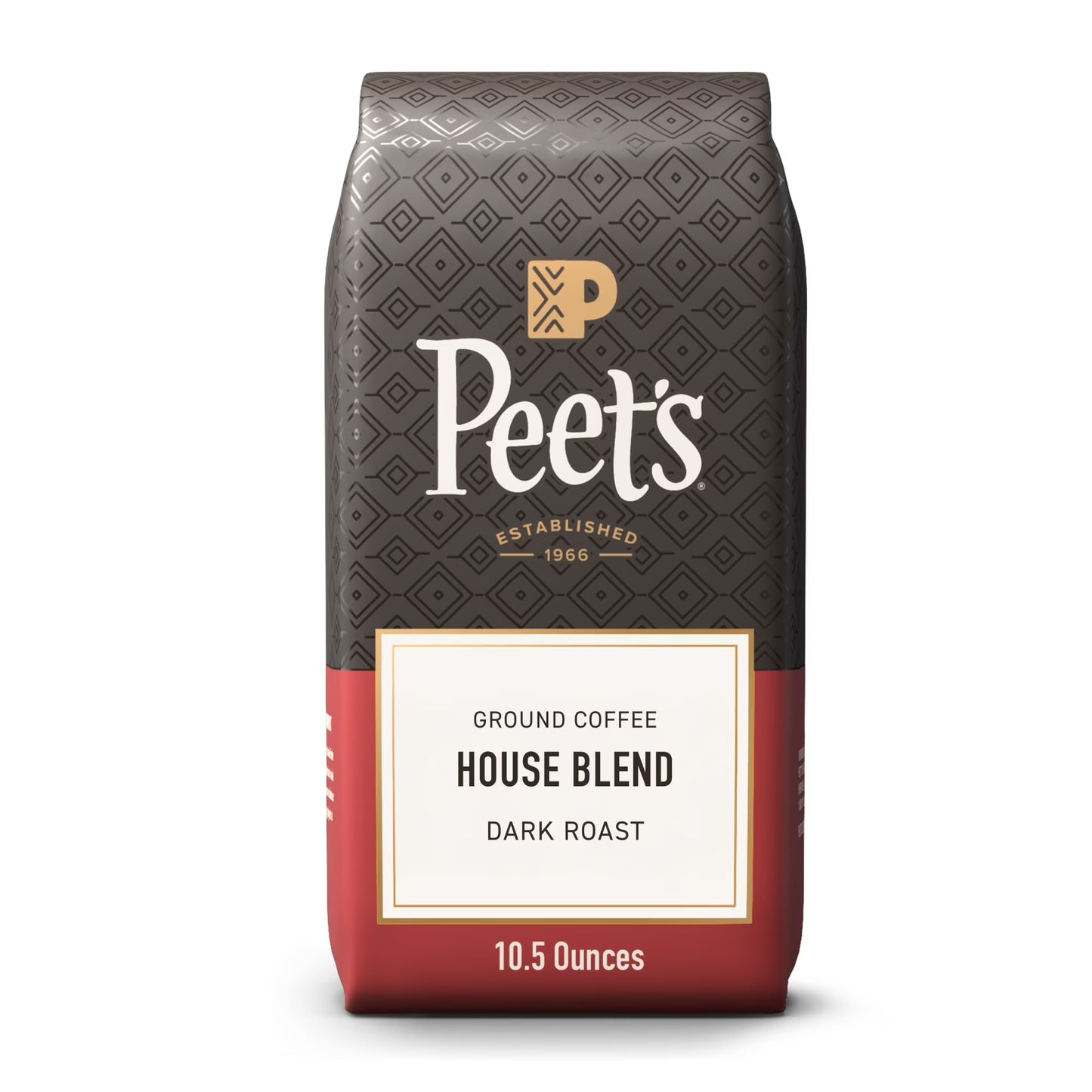 Peet's Coffee Dark Roast House Blend Ground Coffee, 10.5 oz.