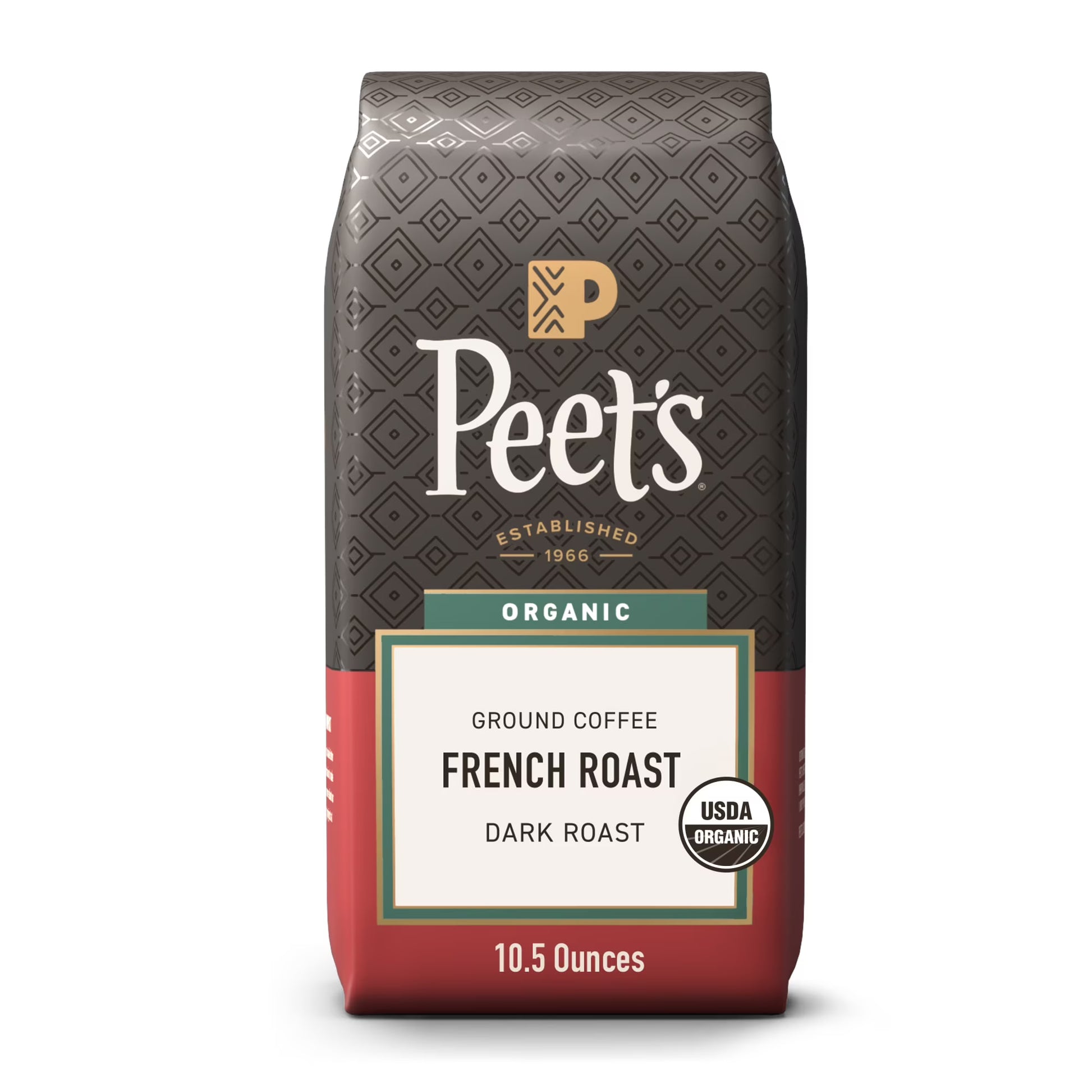Peet's Coffee Organic French Dark Roast Ground Coffee, 10.5 oz.