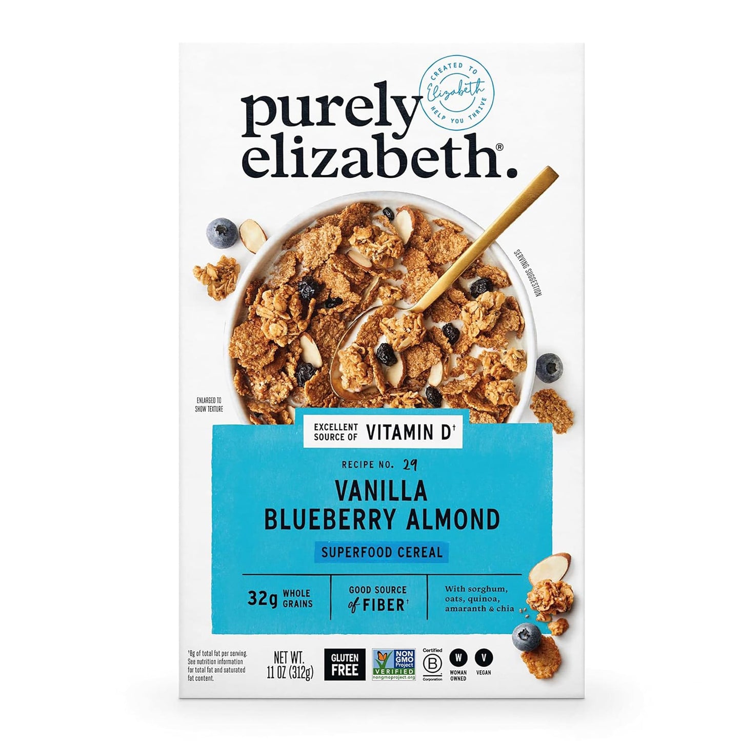 Purely Elizabeth Vanilla Blueberry Almond Superfood Cereal, 11 oz.