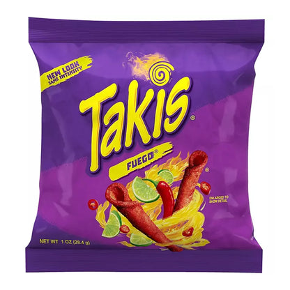 Takis Fuego Spicy Rolled Tortilla Chips, 1 oz.
