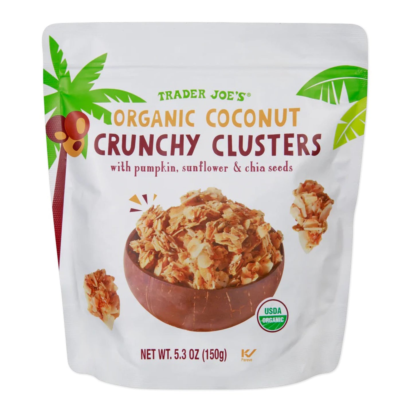 Trader Joe's Organic Coconut Crunchy Clusters, Snacks, 5.3 oz.