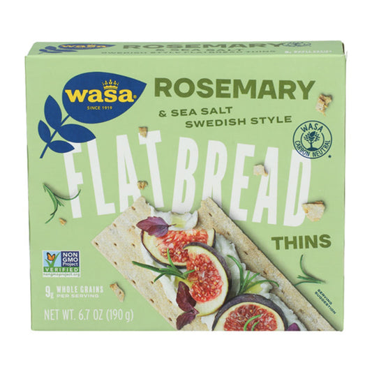 Wasa Rosemary & Sea Salt Flatbread Thins, Snacks, 6.7 oz.