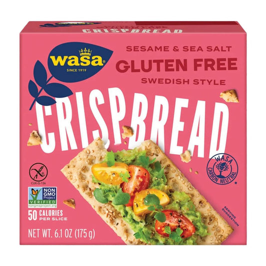 Wasa Sesame & Sea Salt Gluten Free Crispbread, Snacks, 6.1 oz.