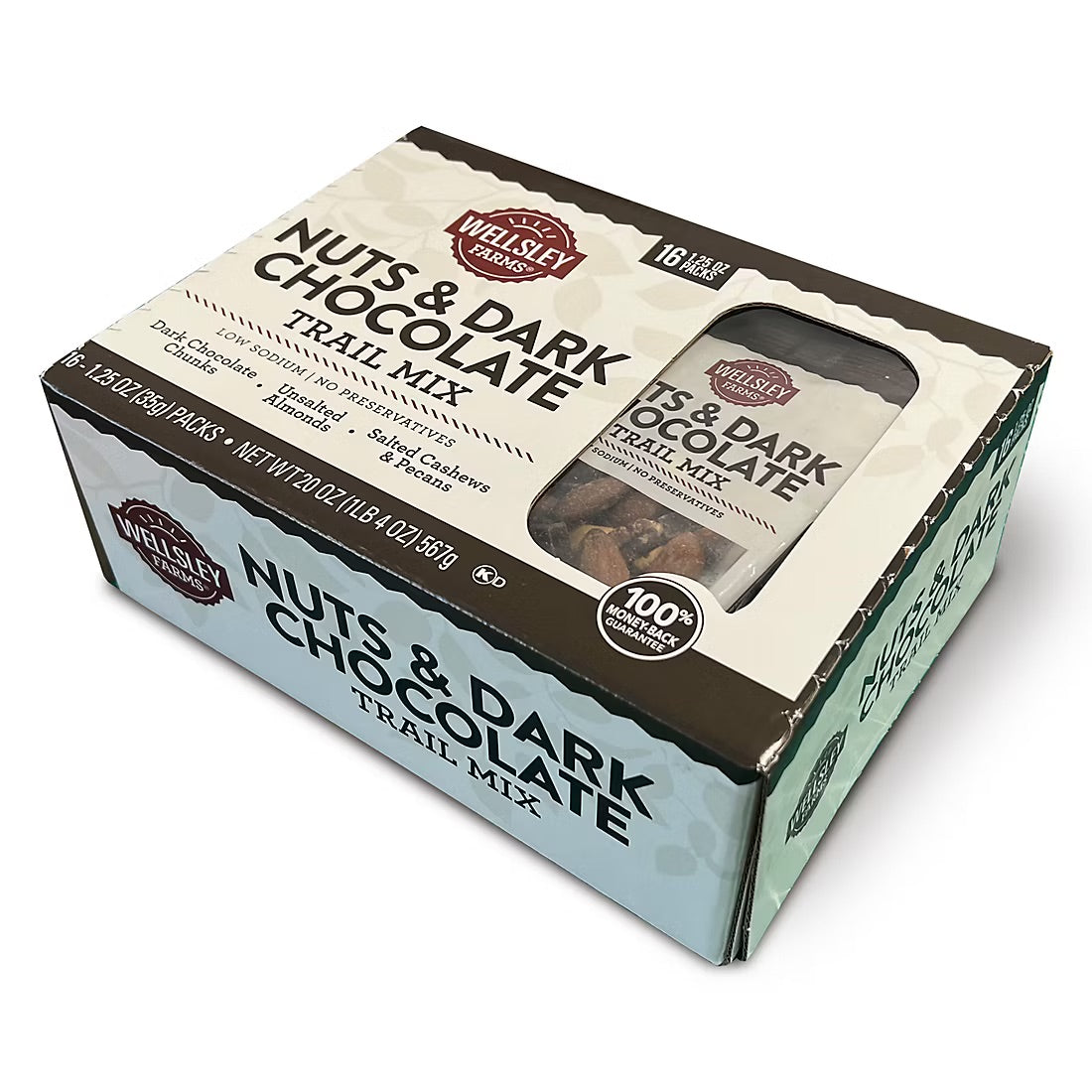 Wellsley Farms Nuts & Dark Chocolate Trail Mix, Snacks, 16 pk.