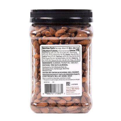 Wellsley Farms Oil Roasted & Sea Salted Almonds, Snacks, 40 oz.