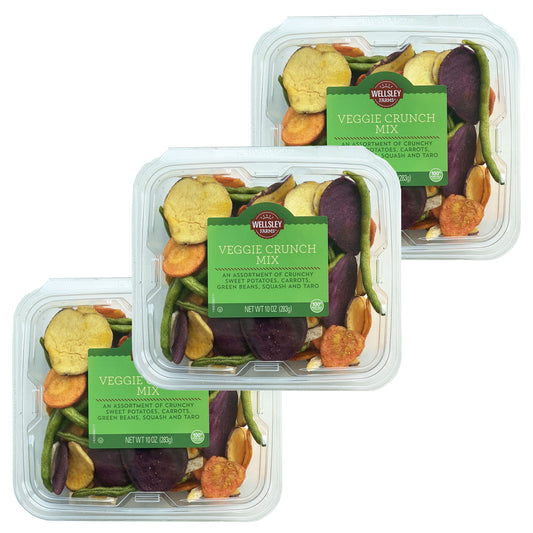 Wellsley Farms Veggie Crunch Mix, Dried Vegetables, Snacks, 10 oz. - 3 Pack