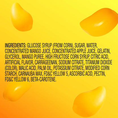 AMOS Peelerz Mango Gummies Peelable Gummy Candy with Real Mango Juice, 3 oz