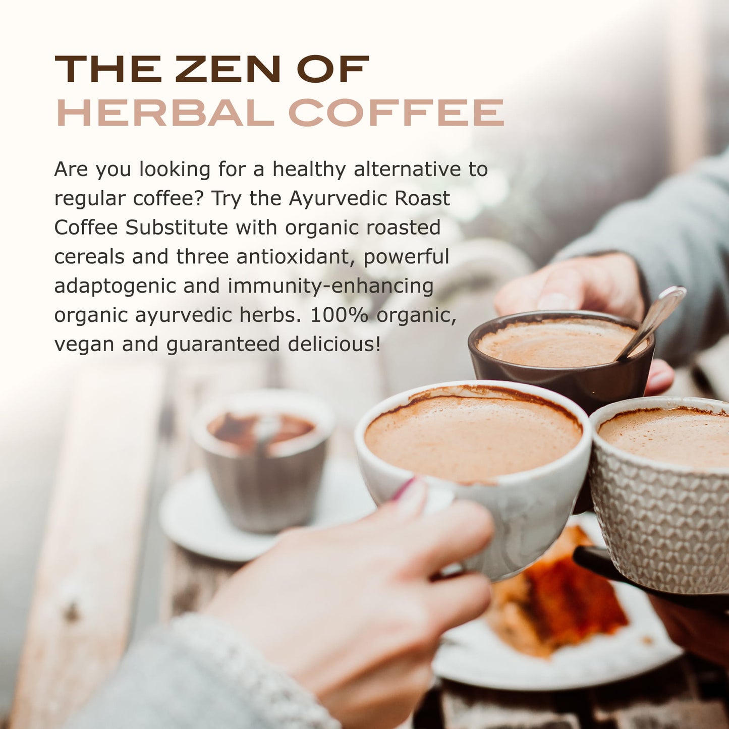Ayurvedic Roast Hazelnut, Organic Coffee Substitute Caffeine Free Grain Coffee