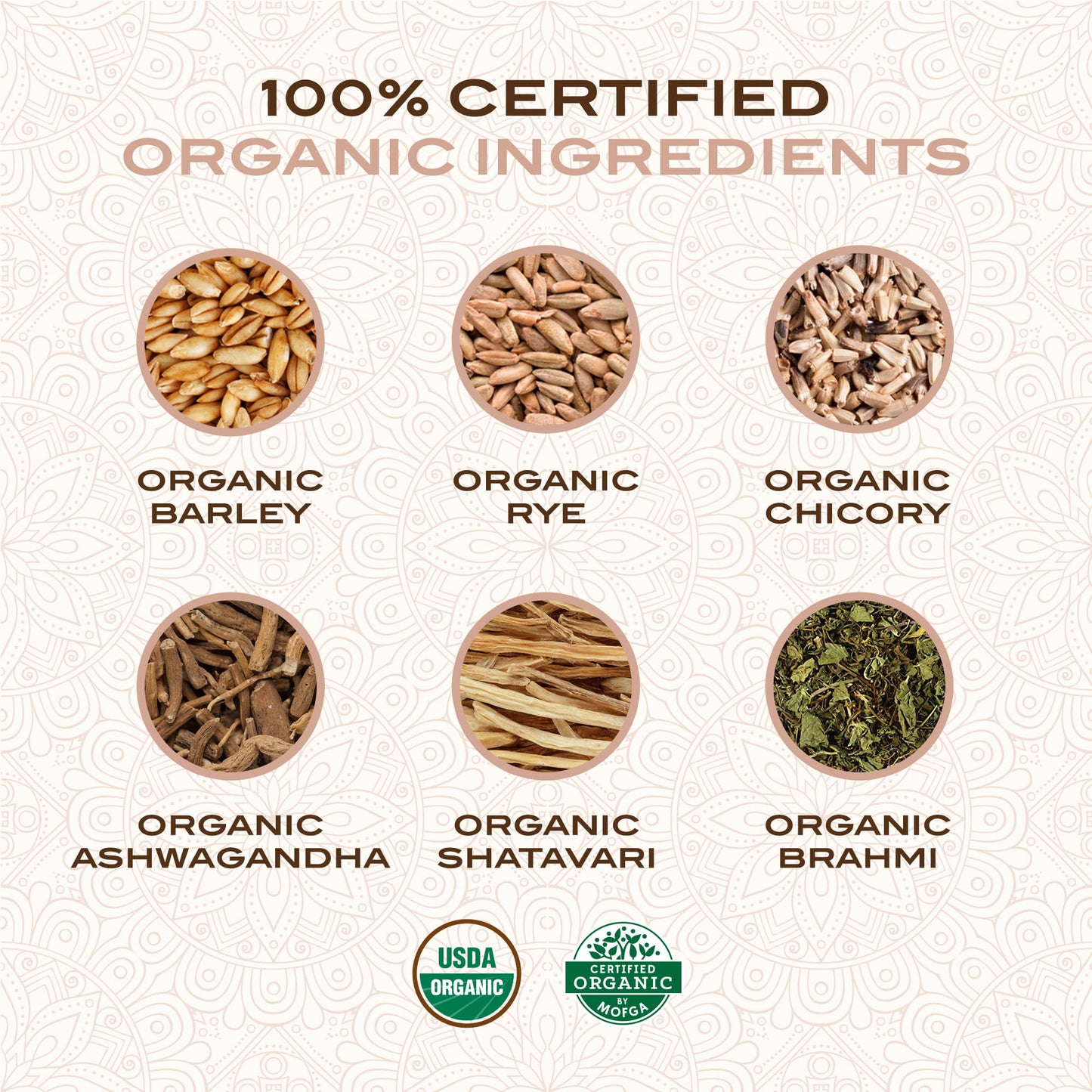 Ayurvedic Roast Unflavored, Organic Coffee Substitute Caffeine Free Grain Coffee