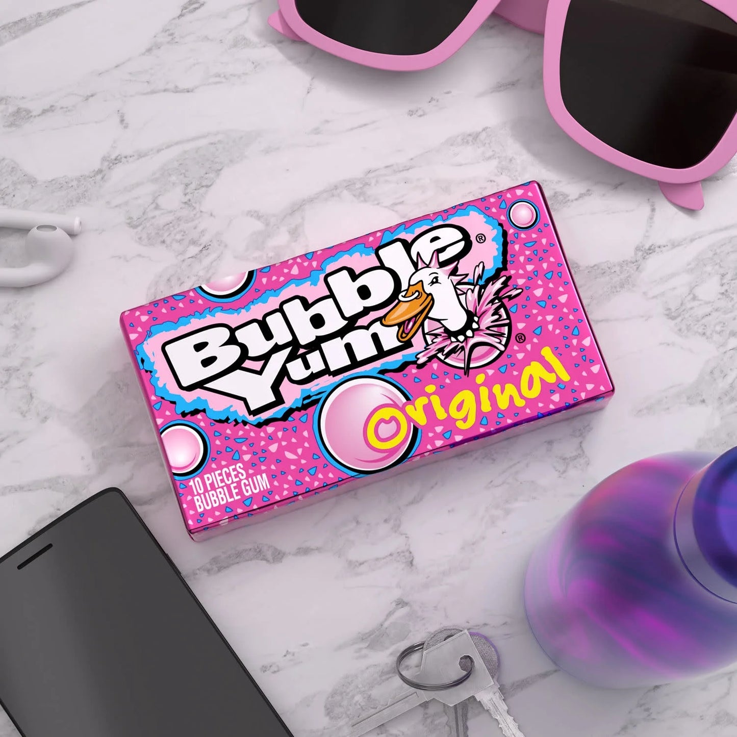 Bubble Yum Original Flavored Chewy Bubble Gum, Pack 2.82 oz