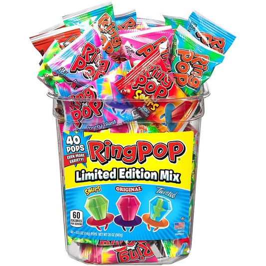 Bazooka Ring Pops Limited Edition Mix Variety Box, 40 ct.